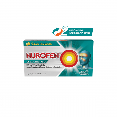 NUROFEN COLD AND FLU 200mg/30mg filmtabletta 24db
