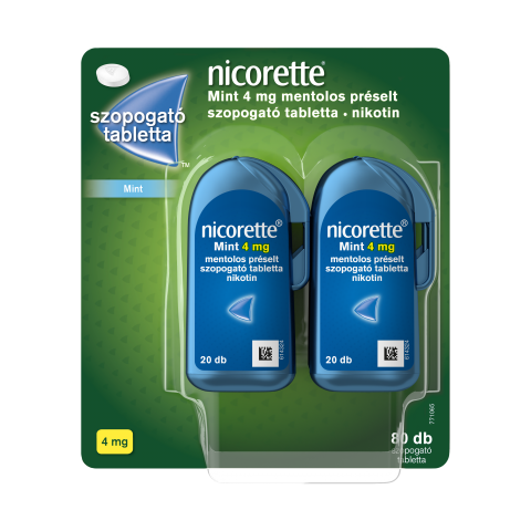 NICORETTE® MINT 4mg mentolos préselt szopogató tabletta 80db