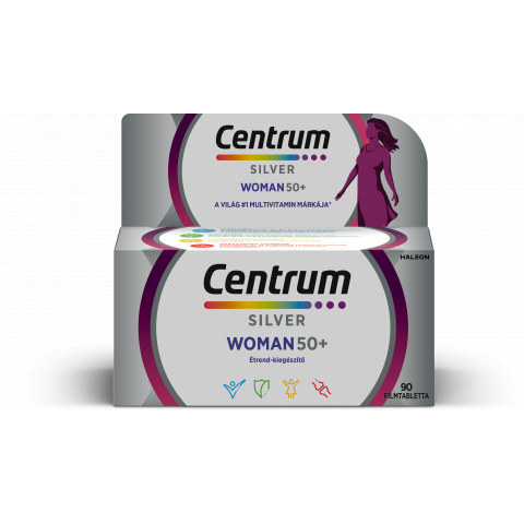 CENTRUM SILVER WOMAN 50+ multivitamin ﬁlmtabletta nőknek 90db