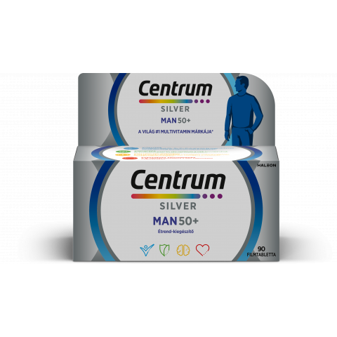 CENTRUM SILVER MAN 50+ multivitamin ﬁlmtabletta férﬁaknak 90db