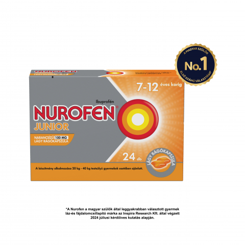 NUROFEN JUNIOR NARANCSÍZŰ 100mg lágy rágókapszula 24db