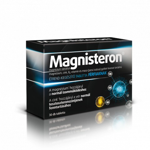 MAGNISTERON MAGNÉZIUM, CINK, B6-VITAMIN ÉS MACA (perui zsázsa) gyökér kivonat tartalmú étrend-kiegészítő tabletta férfiaknak 30db