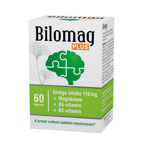 BILOMAG PLUS 110mg 
GINKGO BILOBA kivonatot tartalmazó 
étrend-kiegészítő kapszula 60db