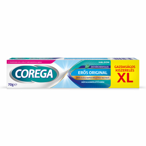 COREGA ERŐS ORIGINAL műfogsorrögzítő krém 70g XL