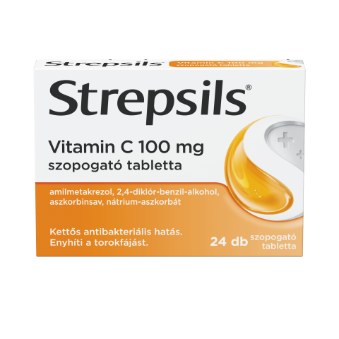STREPSILS VITAMIN C 100mg szopogató tabletta 24db