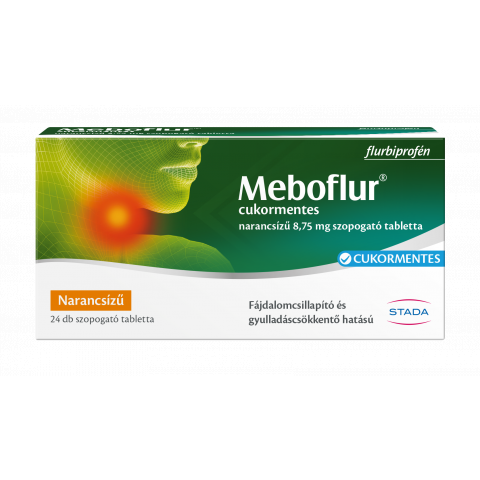 MEBOFLUR® CUKORMENTES NARANCSÍZŰ 8,75mg szopogató tabletta 24db