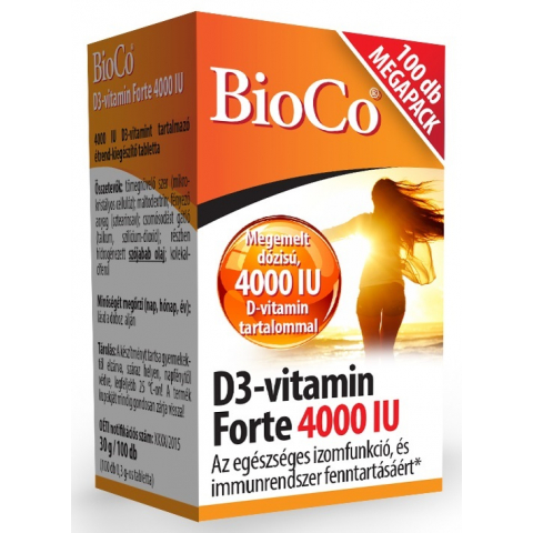 BIOCO D3-VITAMIN FORTE 4000IU MEGAPACK tabletta 100db