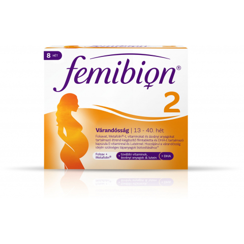 FEMIBION 2 VÁRANDÓSSÁG étrend-kiegészítő tabletta 56db + kapszula 56db - 8heti adag
