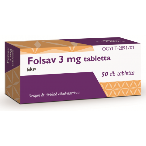 FOLSAV 3mg tabletta 50db