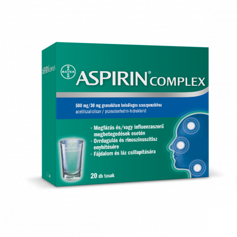 ASPIRIN COMPLEX® 500 mg/30mg granulátum belsőleges szuszpenzióhoz 20db