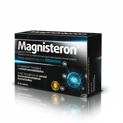 MAGNISTERON magnézium, cink, B6-vitamin és maca (perui zsázsa) gyökér kivonat tartalmú étrend-kiegészítő tabletta férfiaknak tabletta 30db