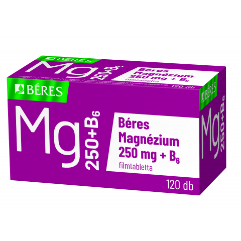 MAGNÉZIUM BÉRES 250mg + B6 filmtabletta 120db