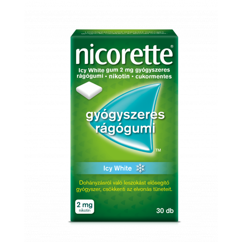 NICORETTE® ICY WHITE GUM 2mg gyógyszeres rágógumi 30db