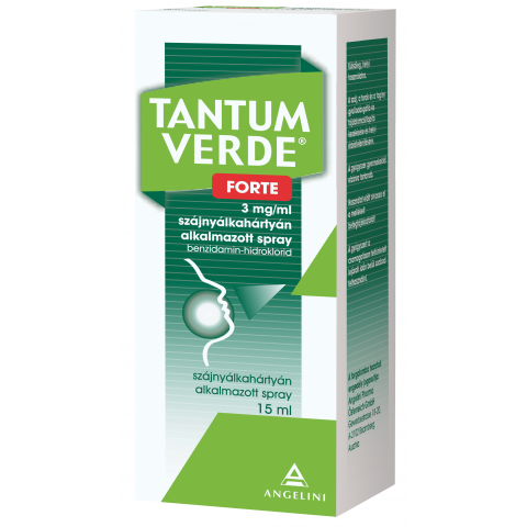 TANTUM VERDE FORTE 3mg/ml szájnyálkahártyán alkalmazott spray 15ml