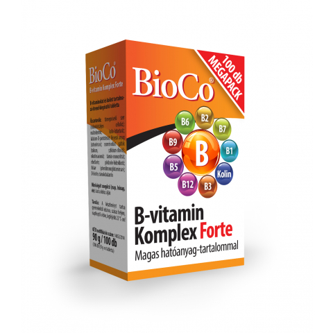 BIOCO B-VITAMIN KOMPLEX FORTE tabletta 100db