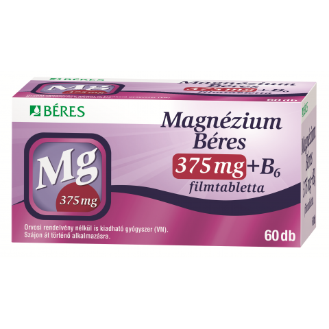 MAGNEZIUM BERES 375mg+B6 filmtabletta 60db