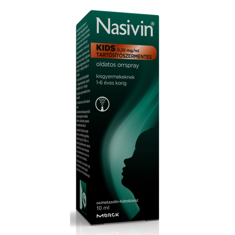 NASIVIN KIDS 0,25mg/ml orrspray/tartósítószermentes 10ml